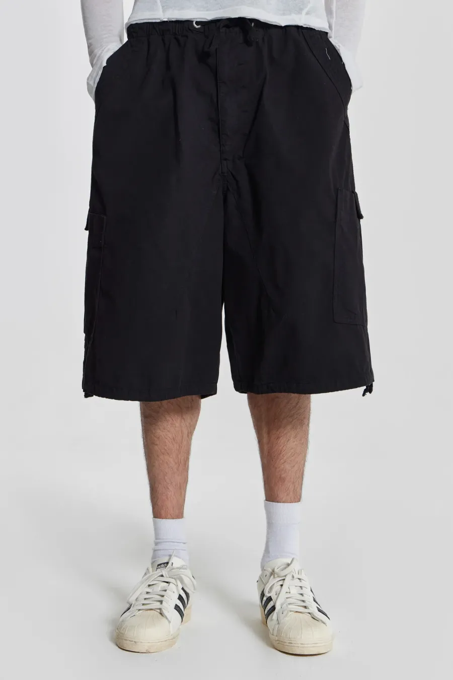 Jaded London Parachute Pants*Black Parachute Cargo Shorts
