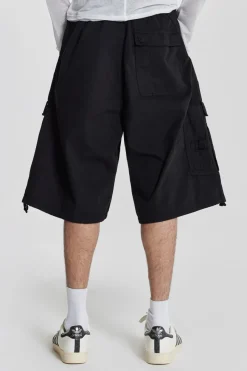 Jaded London Parachute Pants*Black Parachute Cargo Shorts