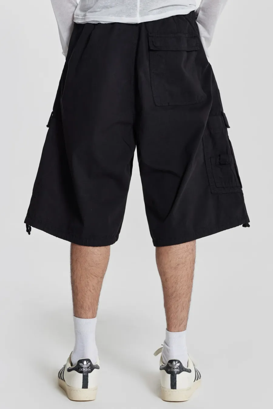 Jaded London Parachute Pants*Black Parachute Cargo Shorts