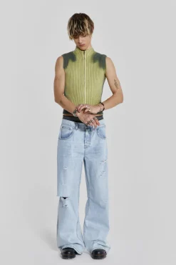 Jaded London Colossus Jeans*Bleached Blue Colossus Flare Jeans
