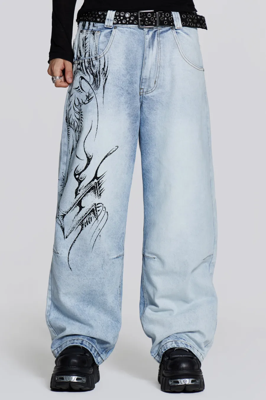 Jaded London Jeans*Blue Decal Colossus Jeans