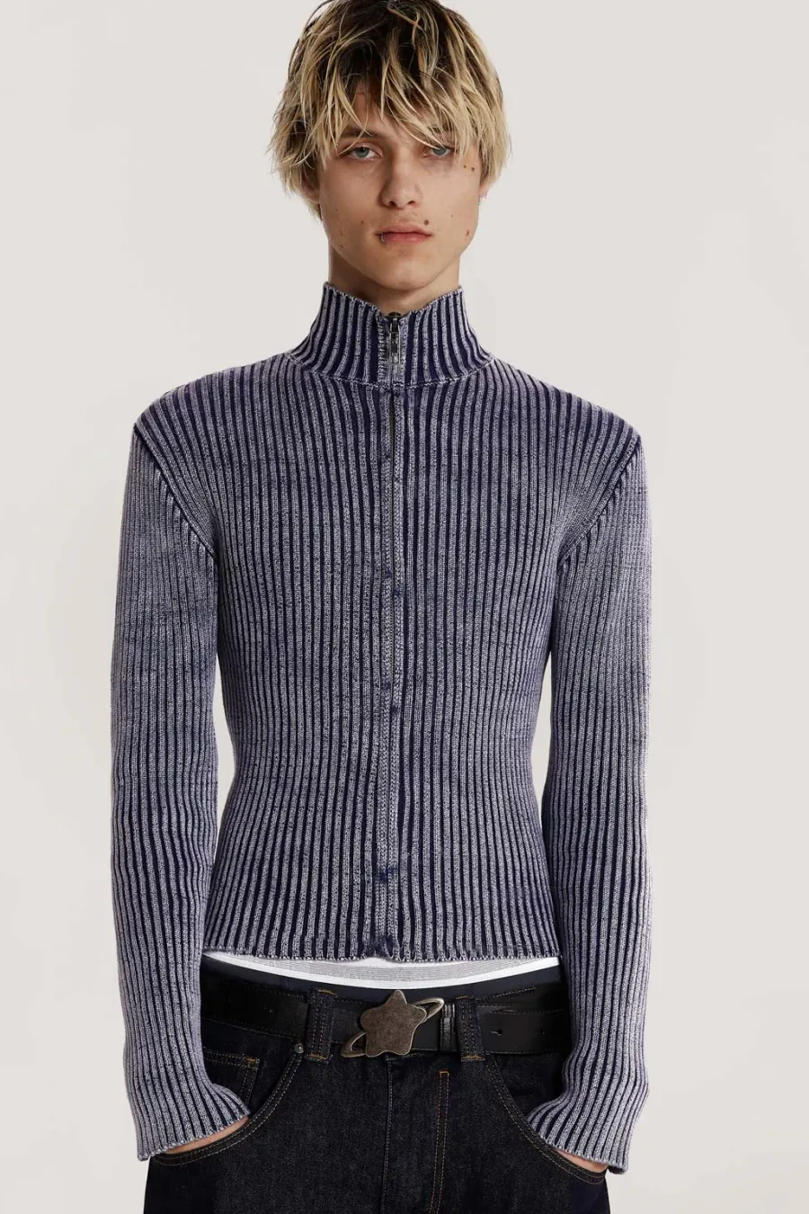 Jaded London *Blue Lucid Knit Track Top
