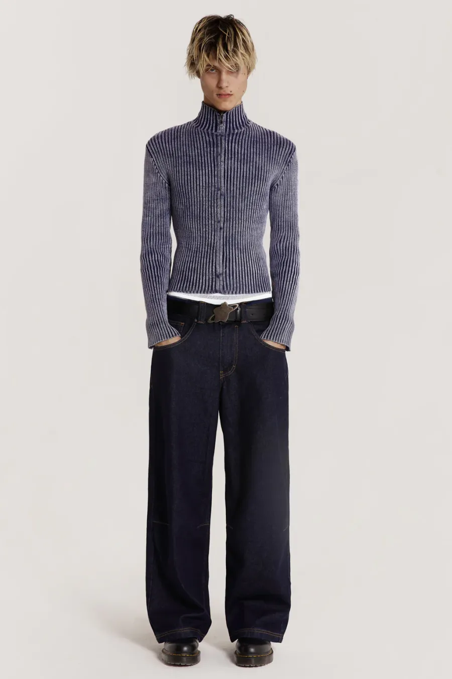 Jaded London *Blue Lucid Knit Track Top