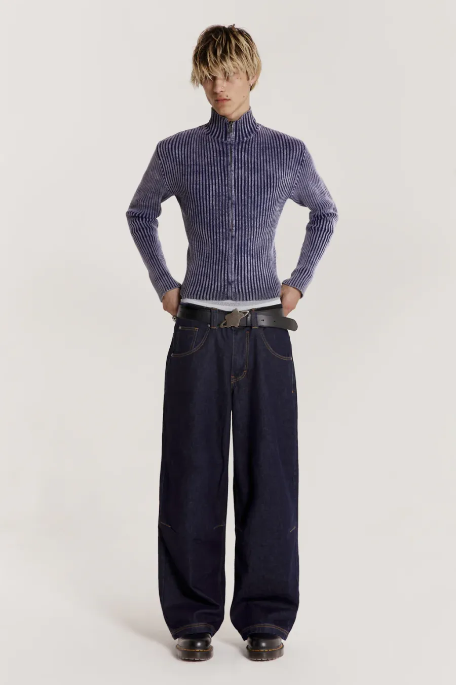 Jaded London *Blue Lucid Knit Track Top