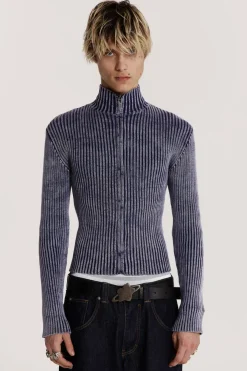 Jaded London *Blue Lucid Knit Track Top