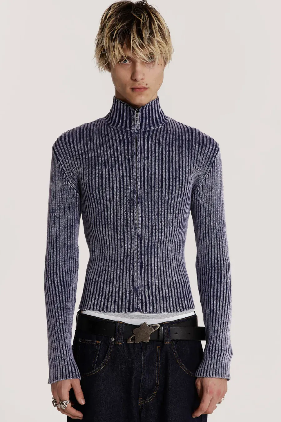 Jaded London *Blue Lucid Knit Track Top