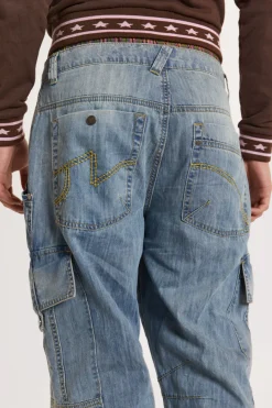 Jaded London Cargo Pants*Blue Millennium Cargo Jeans