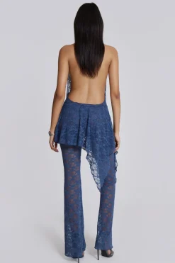 Jaded London Mini Dresses*Blue Riva Lace Co-Ord Set