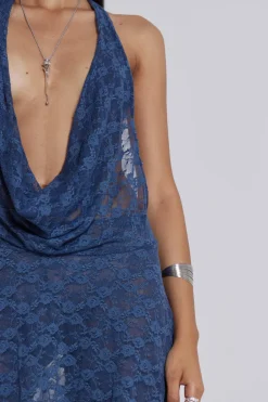 Jaded London Mini Dresses*Blue Riva Lace Co-Ord Set