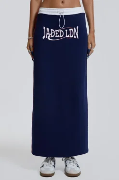 Jaded London Maxi Skirts*Blueprint Jersey Maxi Skirt With Toggle Detail
