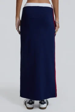 Jaded London Maxi Skirts*Blueprint Jersey Maxi Skirt With Toggle Detail