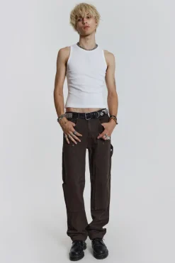 Jaded London Jeans*Brown Carpenter Jeans In Skate Fit