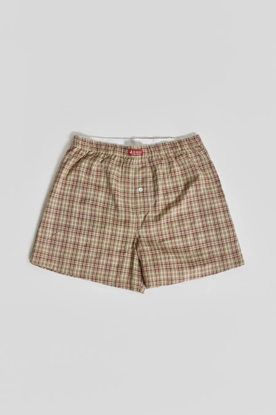 Jaded London Jorts & Shorts*Brown Check Boxer