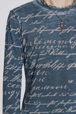Jaded London T-Shirts*Burnout Handwritten Long Sleeve Tee