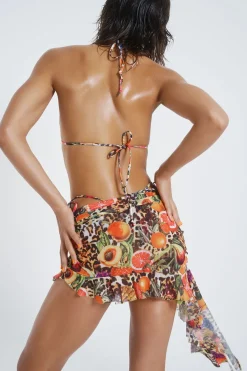 Jaded London Mini Skirts*Cabana Frill Micro Mini Skirt With Embellishment Detail