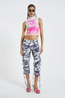 Jaded London Trousers*Camo Capri Cargos
