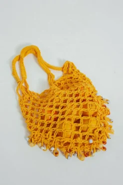 Jaded London Knitwear*Canary Knit Bag With Beaded Trim