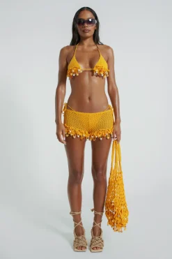 Jaded London New In Beach & Swimwear*Canary Knit Shorts With Beaded Trim