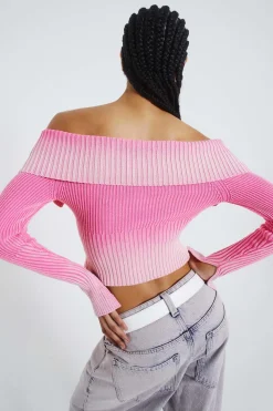 Jaded London Knitwear*Candy Pink Tribeca Knitted Top