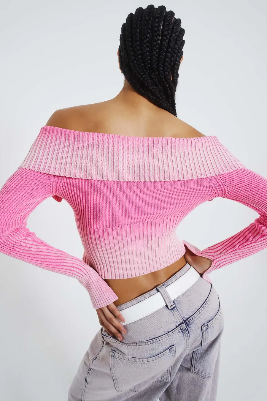 Jaded London Knitwear*Candy Pink Tribeca Knitted Top