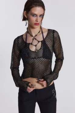 Jaded London Knitwear*Capella Knitted Top With Hardware Trim
