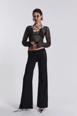 Jaded London Knitwear*Capella Knitted Top With Hardware Trim