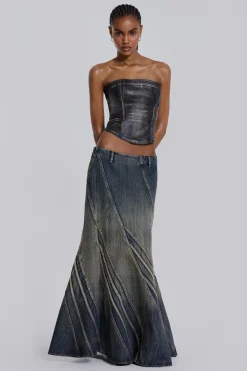 Jaded London Maxi Skirts*Celadon Denim Maxi Skirt