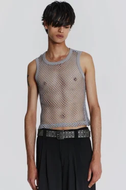 Jaded London Vests*Chain Grey Vest
