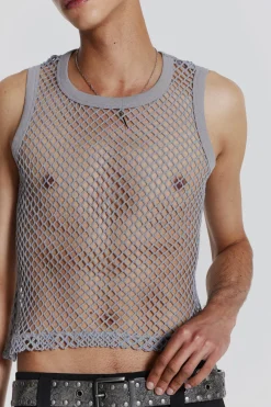 Jaded London Vests*Chain Grey Vest