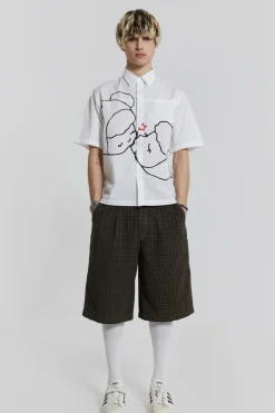Jaded London Jorts & Shorts*Charcoal Check Fairway Shorts