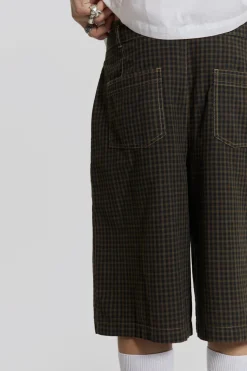 Jaded London Jorts & Shorts*Charcoal Check Fairway Shorts