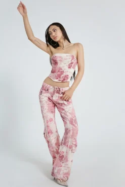 Jaded London Trousers*Cherry Babygirl Denim Cargo Trousers