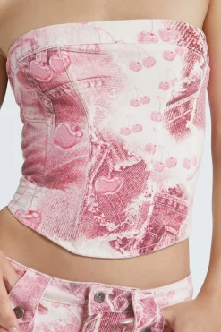 Jaded London Corsets*Cherry Babygirl Denim Corset