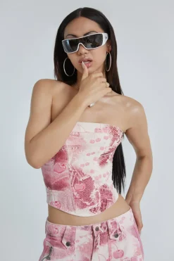 Jaded London Corsets*Cherry Babygirl Denim Corset