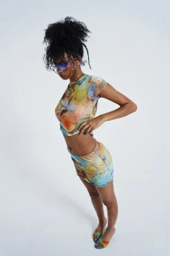 Jaded London T-Shirts*Citrus Mesh Baby Tee