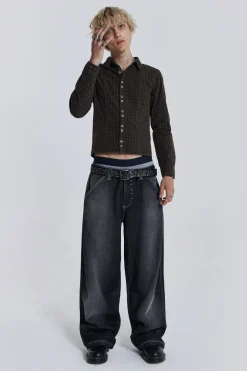 Jaded London Colossus Jeans*Contrast Stitch Skate Colossus Jeans