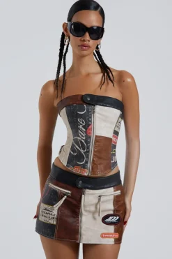 Jaded London *Daytona Vegan Leather Corset Top