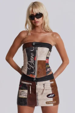 Jaded London *Daytona Vegan Leather Corset Top