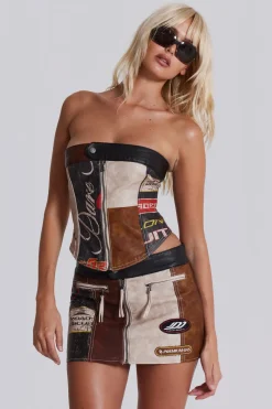 Jaded London *Daytona Vegan Leather Corset Top