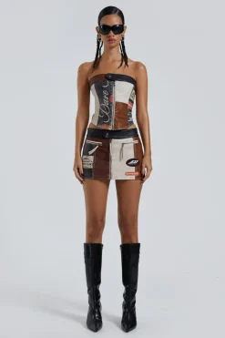 Jaded London *Daytona Vegan Leather Mini Skirt
