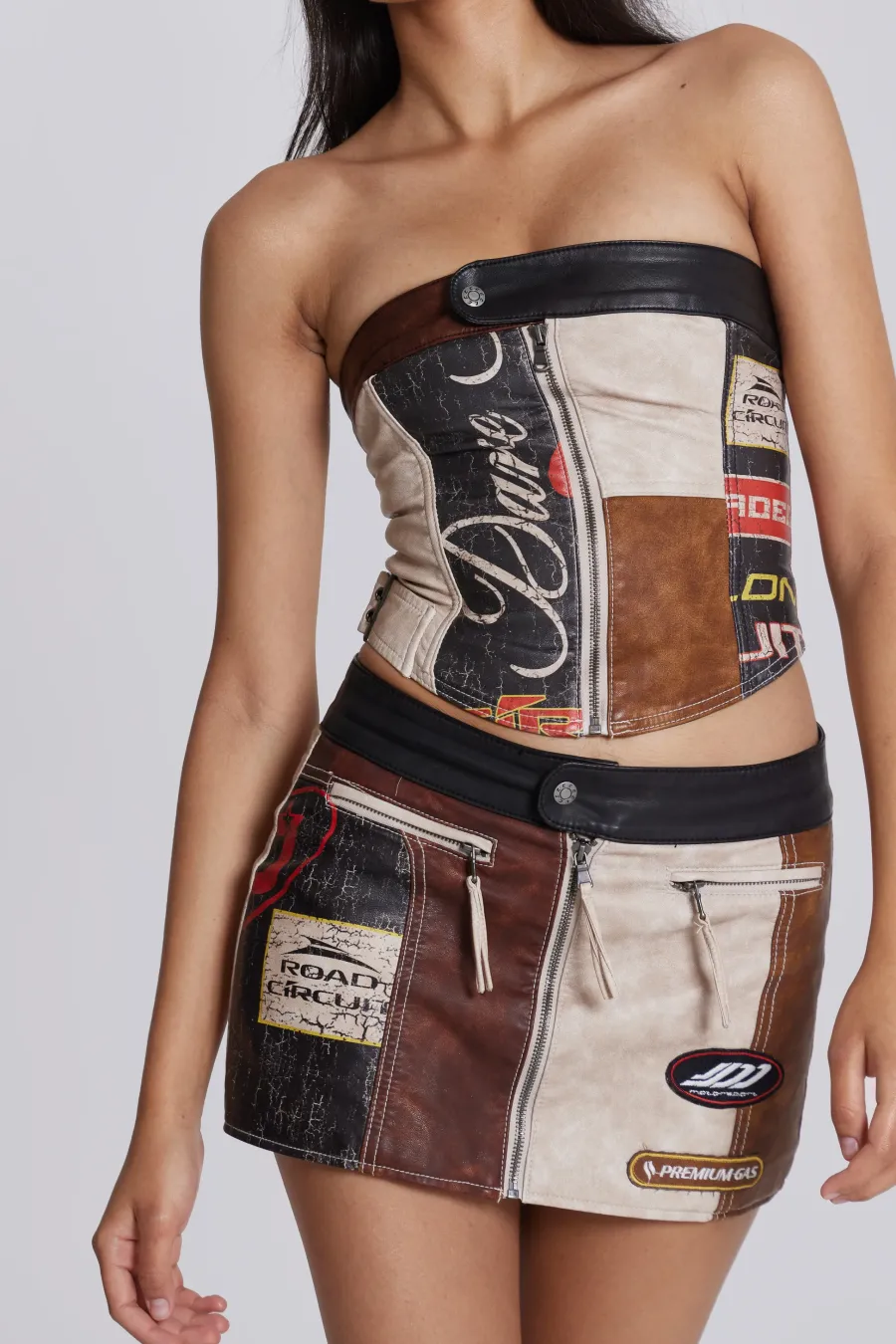 Jaded London *Daytona Vegan Leather Mini Skirt