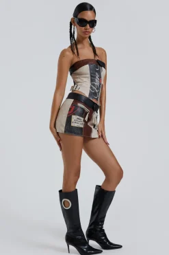 Jaded London *Daytona Vegan Leather Mini Skirt