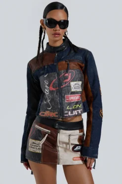 Jaded London *Daytona Zip Off Sleeve Moto Jacket