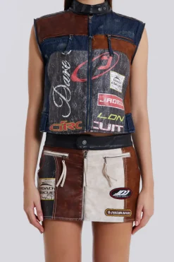 Jaded London *Daytona Zip Off Sleeve Moto Jacket
