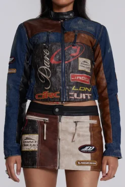 Jaded London *Daytona Zip Off Sleeve Moto Jacket