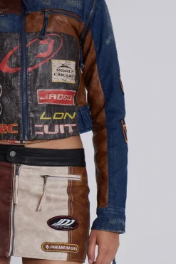 Jaded London *Daytona Zip Off Sleeve Moto Jacket