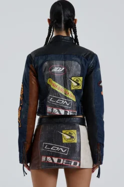 Jaded London *Daytona Zip Off Sleeve Moto Jacket