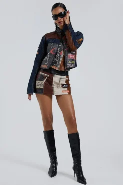 Jaded London *Daytona Zip Off Sleeve Moto Jacket