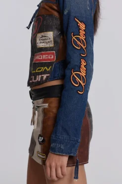 Jaded London *Daytona Zip Off Sleeve Moto Jacket