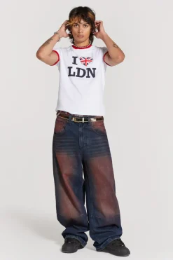 Jaded London Jeans*Deep Red Colossus Jeans